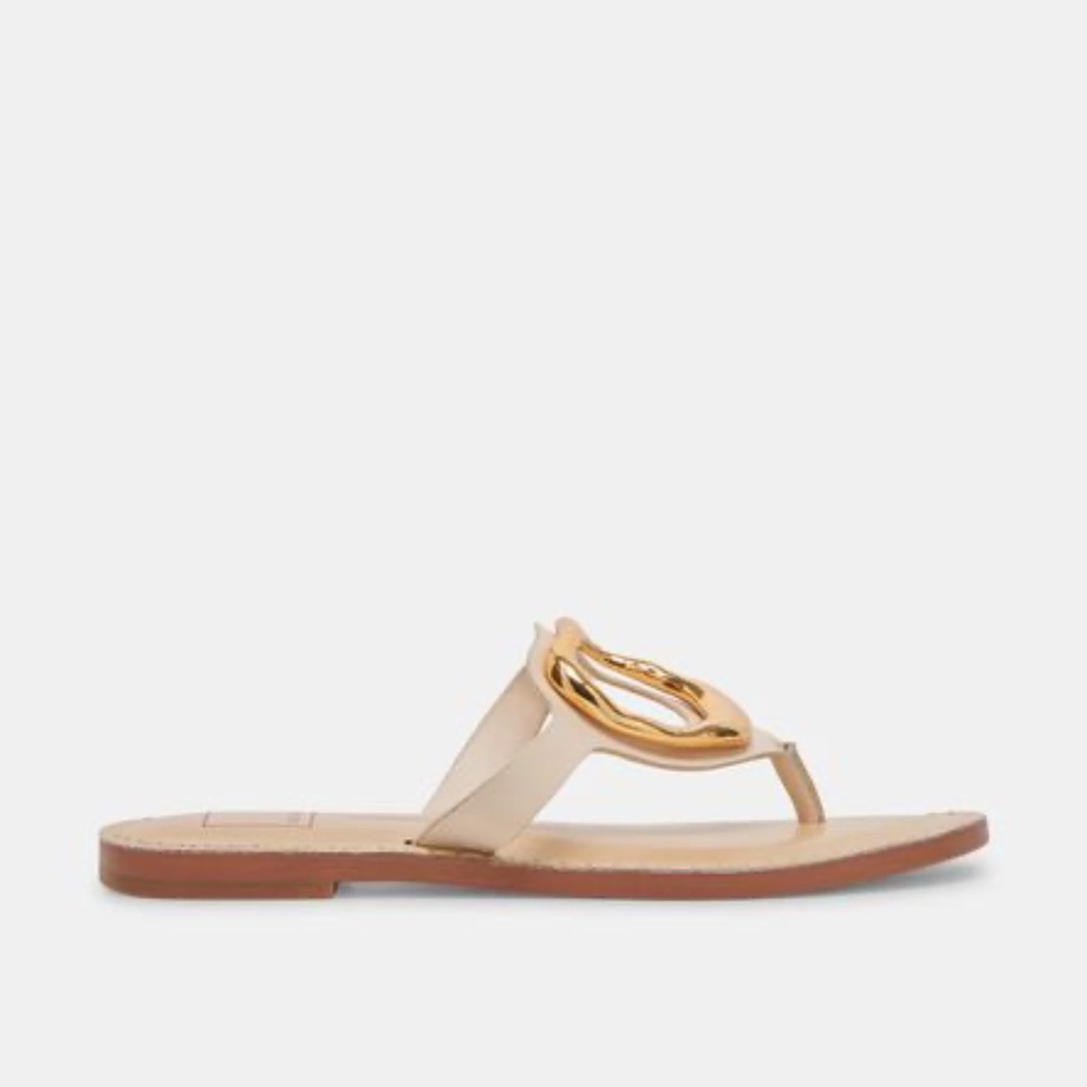 Dolce Vita Cream and Gold Sandals